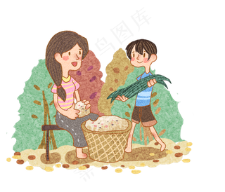 端午节和妈妈一起包粽子