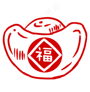 卡通手绘鼠年剪纸春节,免抠元素