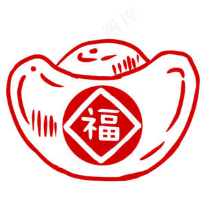 卡通手绘鼠年剪纸春节,免抠元素