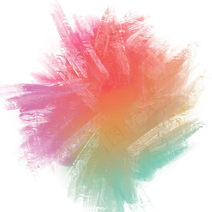 水彩色块拼接背景