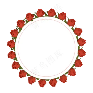 c4d立体红色玫瑰文字框免费下载