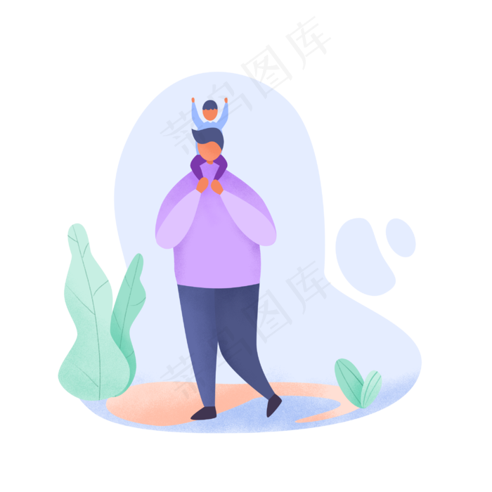 父亲节爸爸与小孩玩耍