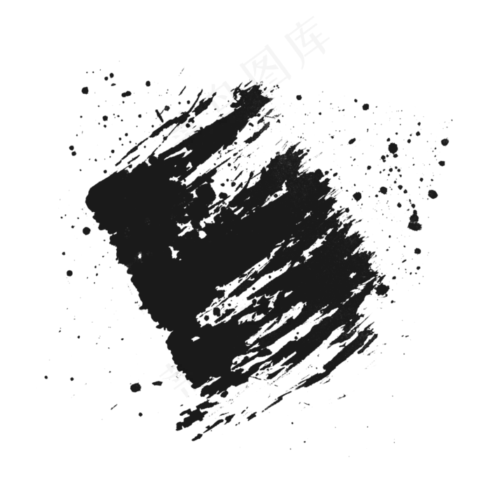 黑色笔刷墨迹元素(2000X2000(DPI:300))psd模版下载