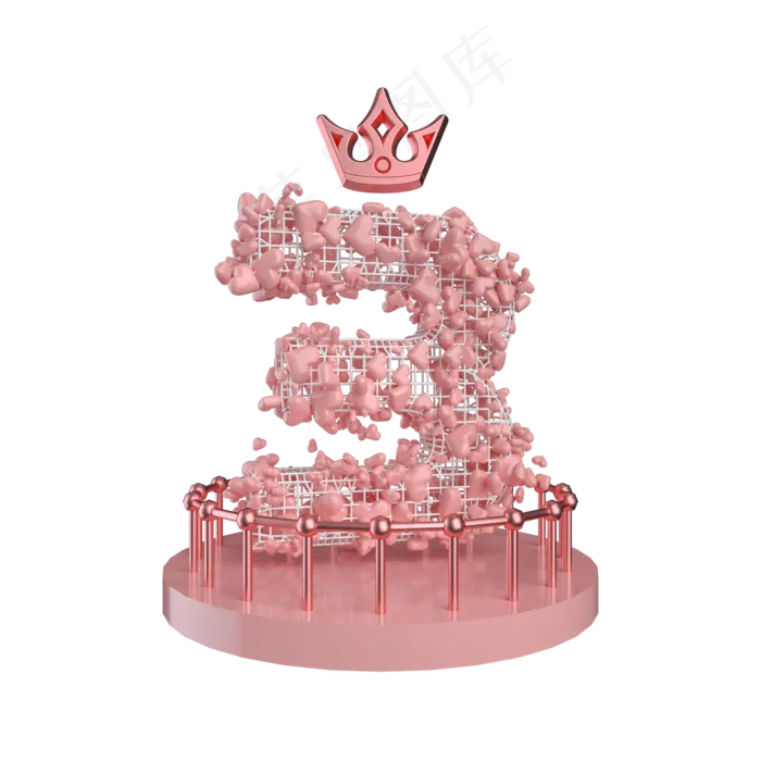 C4D女王节电商心动3折优惠(2000X2000(DPI:300))psd模版下载