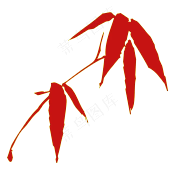 卡通竹子传统图案,免抠元素(2000*2000px 300 dpi )ai矢量模版下载