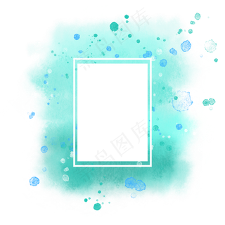 水彩底纹文本框8