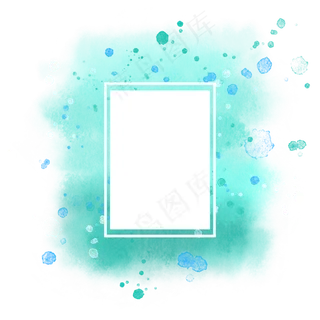 水彩底纹文本框8
