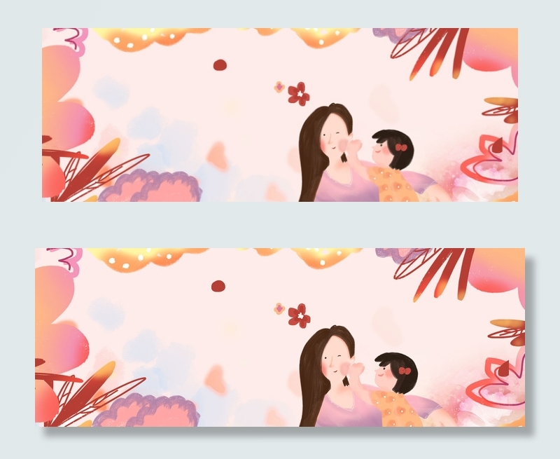 创意花卉三八妇女节女王节女神节卡通背景合成