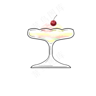 夏季饮料果汁冰淇淋,免抠元素