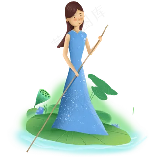 夏季小清新荷叶荷花