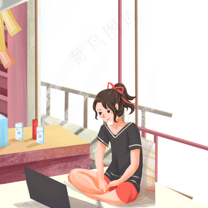 阅读少女(2000X2000(DPI:300))psd模版下载