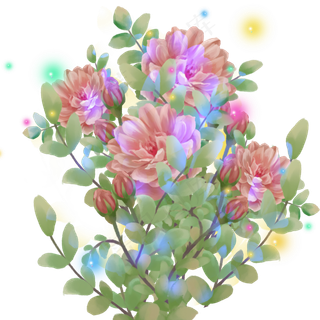 光感梦幻花丛玫瑰