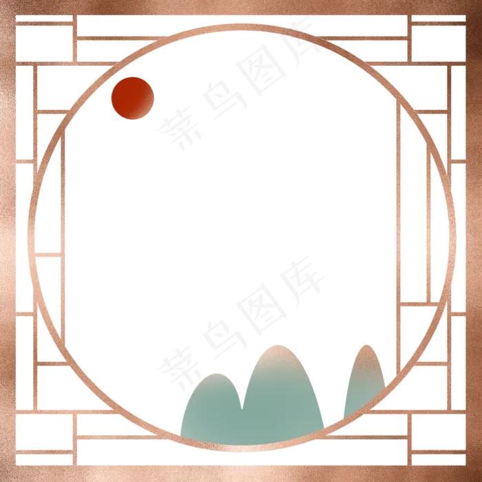 中国风边框(3000X3000(DPI:300))psd模版下载