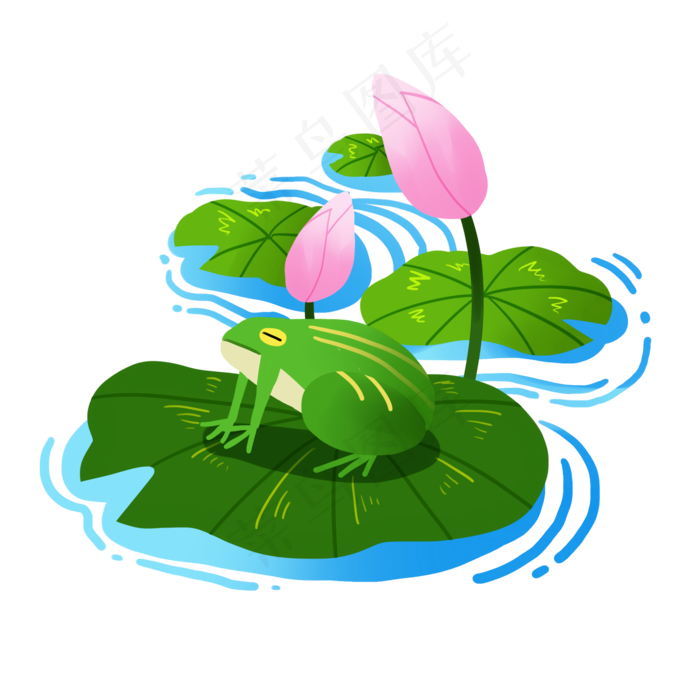 荷花荷叶(2000X2000(DPI:300))psd模版下载