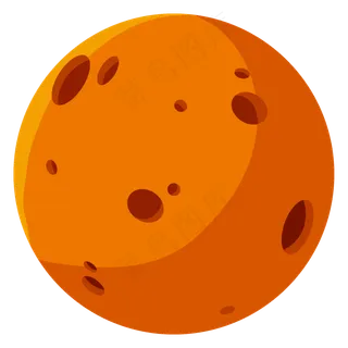 卡通矢量简约星球,免抠元素