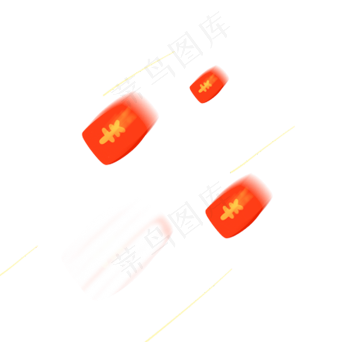 飞扬的红包卡通png素材,免抠元素(2000*2000px 150 dpi )psd模版下载