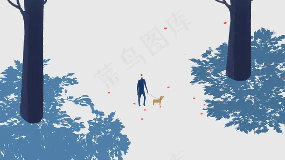 夏日遛狗悠闲文艺商用图 夏日遛狗悠闲文艺商用图