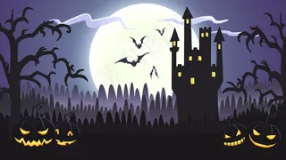 万圣节夜晚鬼影森森