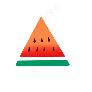 切开的半个西瓜水果三角形