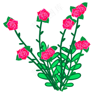 情人节矢量装饰玫瑰花元素