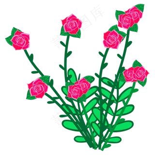 情人节矢量装饰玫瑰花元素