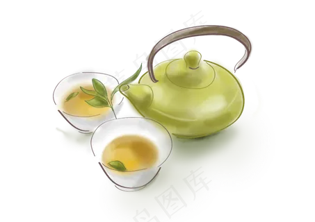 白露手绘古风花茶