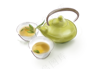 白露手绘古风花茶