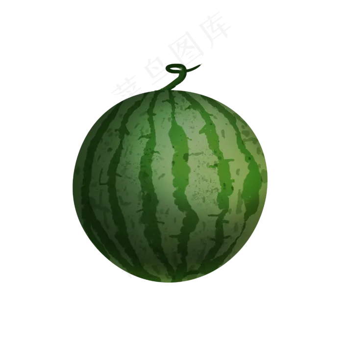 一个圆圆的手绘西瓜(3000X3000(DPI:300))psd模版下载