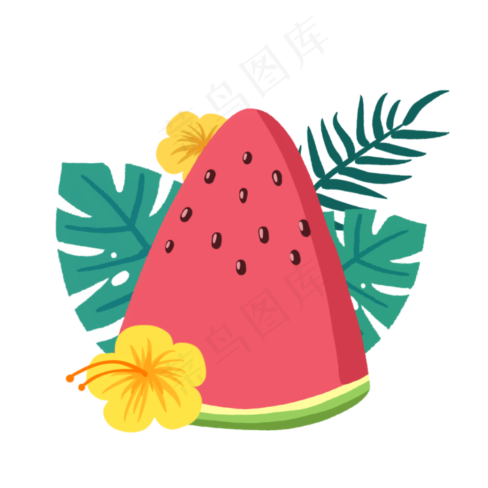 夏季一片西瓜PNG免抠素材