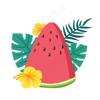 夏季一片西瓜PNG免抠素材