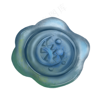 火漆印章蓝色系印章