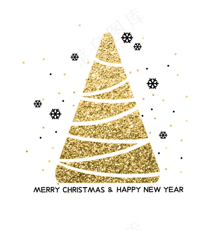 金色圣诞树,免抠元素(2000X2138(DPI:300))psd模版下载