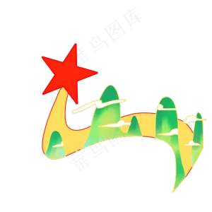 红色五角星建军节