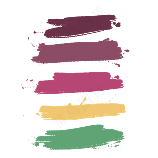 五彩涂鸦笔刷横纹