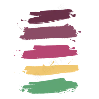 五彩涂鸦笔刷横纹