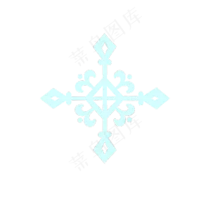 雪花装饰图案小雪十字架