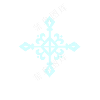 雪花装饰图案小雪十字架