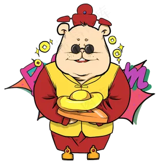 国潮财神金元宝