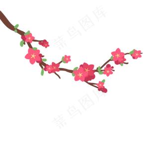 手绘春天粉色的樱花 手绘春天粉色的樱花