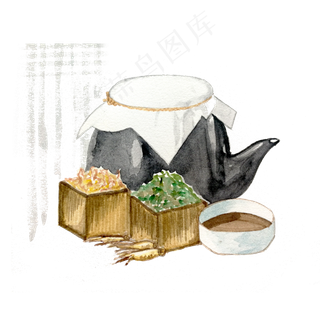 中药材熬药药罐,免抠元素