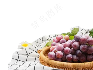 格子桌布葡萄