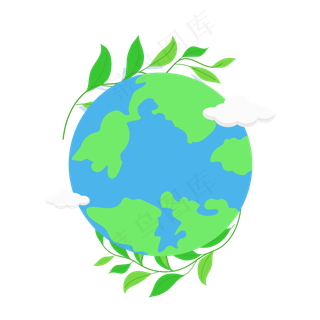 卡通风格世界地球日元素