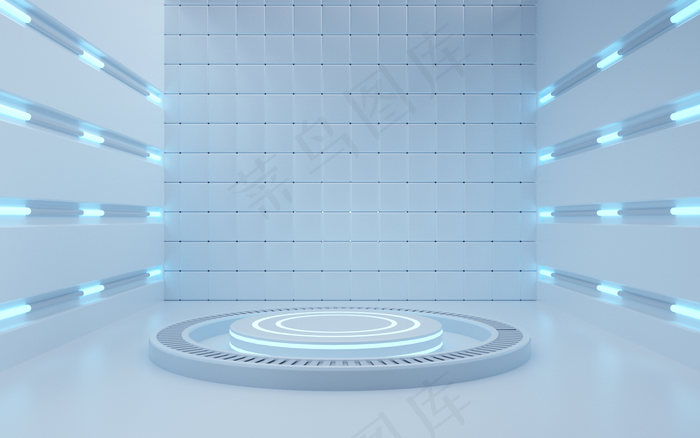 科技展示空间背景