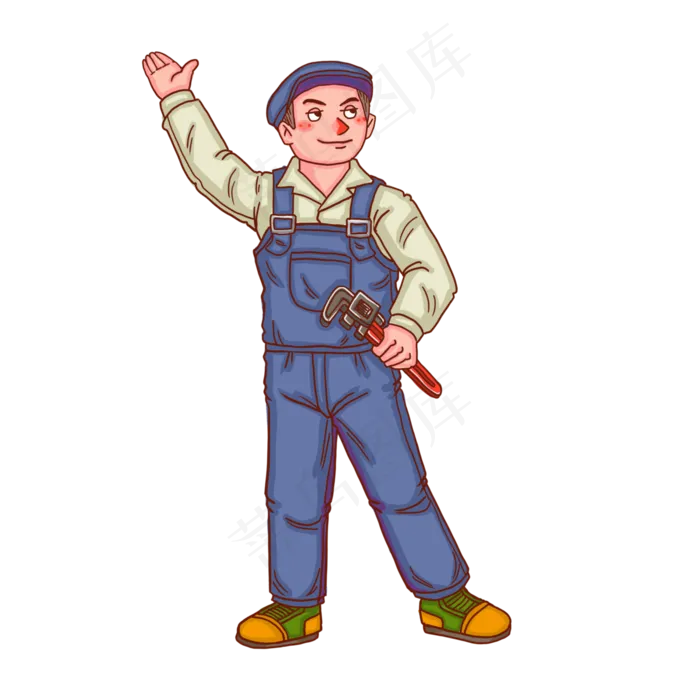 五一劳动节人物男钳子工人(3000X3000(DPI:300))psd模版下载
