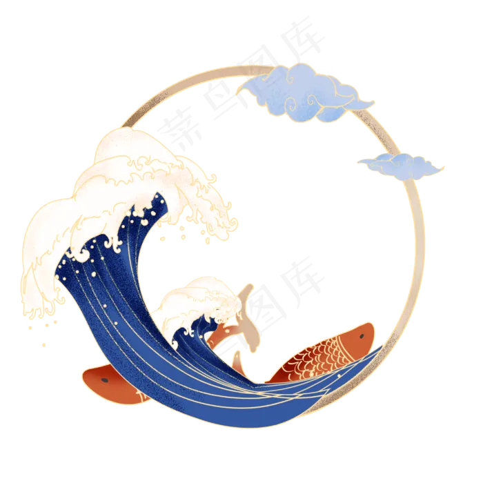国潮边框(3000X3000(DPI:300))psd模版下载