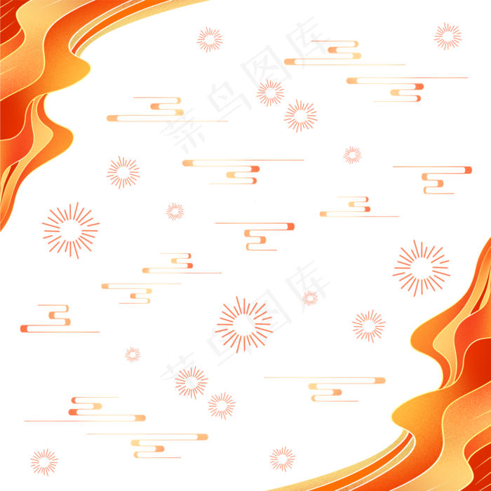 国潮传统底纹(2000X2000(DPI:96))psd模版下载