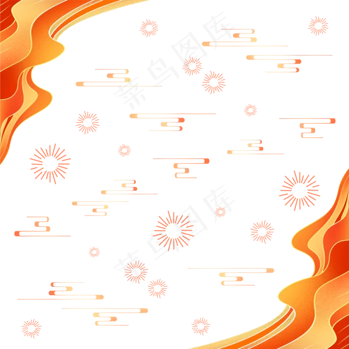国潮传统底纹(2000X2000(DPI:96))psd模版下载
