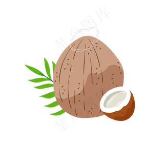 水果椰子卡通图案