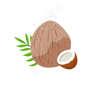 水果椰子卡通图案