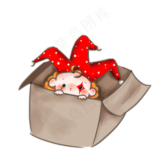 愚人节小丑盒子4月一日PNG